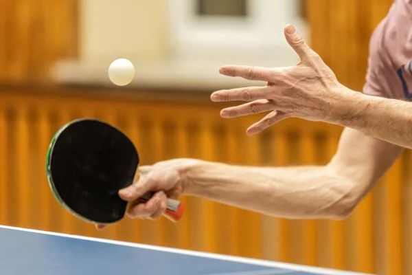table tennis player forehand